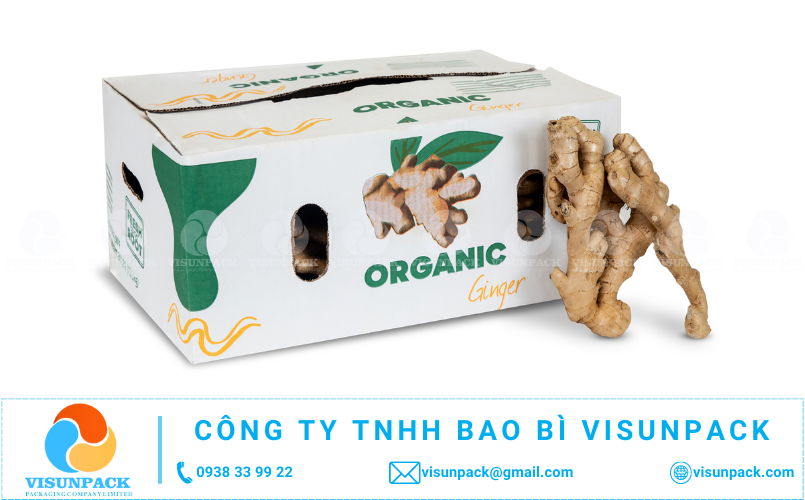 thùng carton đựng gừng xuất khẩu giá rẻ