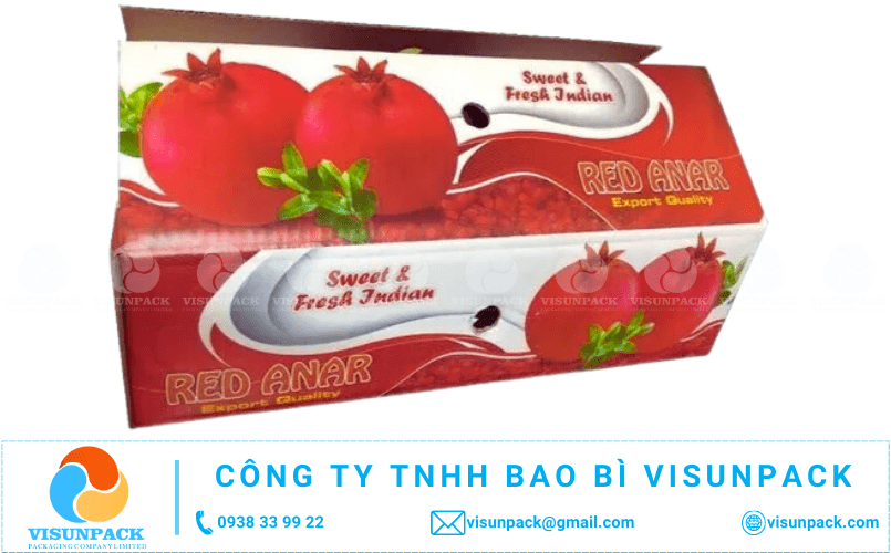 thùng carton đựng lựu xuất khẩu giá rẻ tphcm